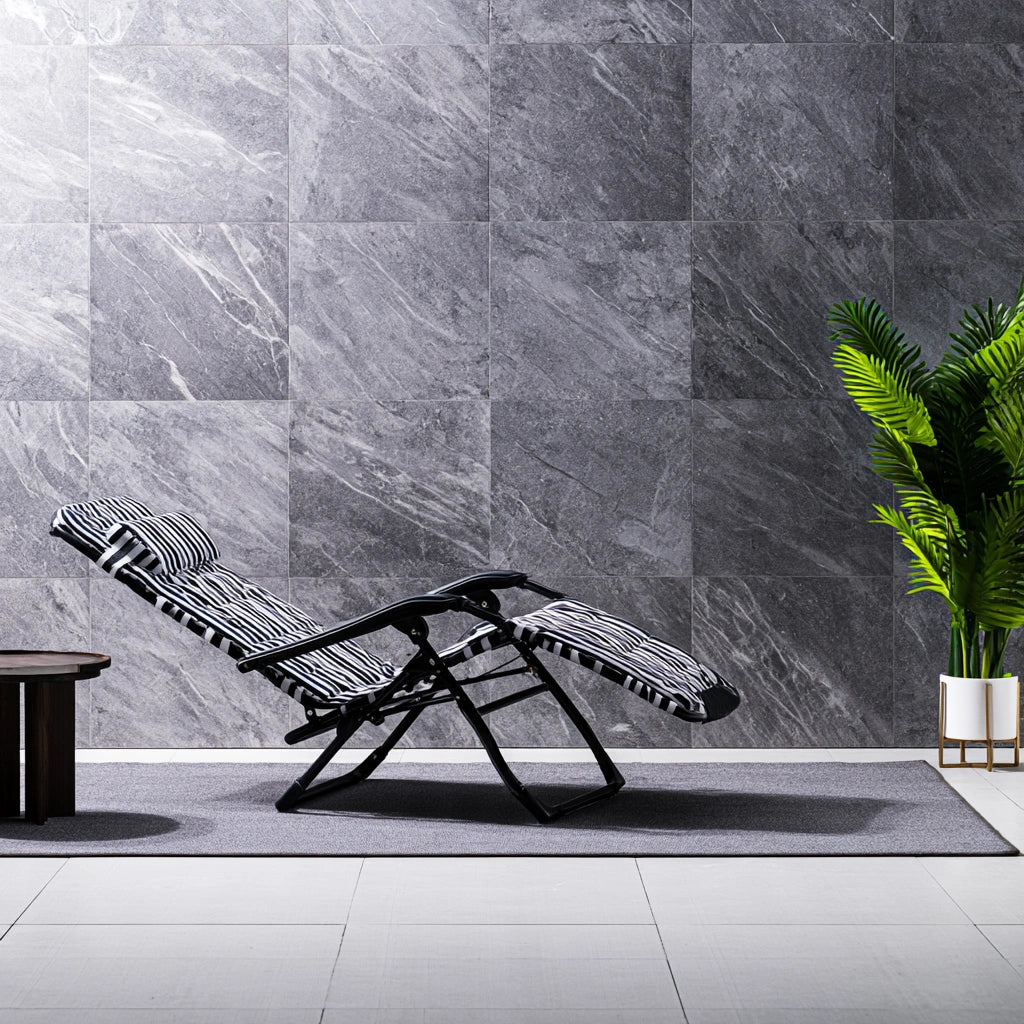 Relaxfauteuil, kleur grijs en zwart