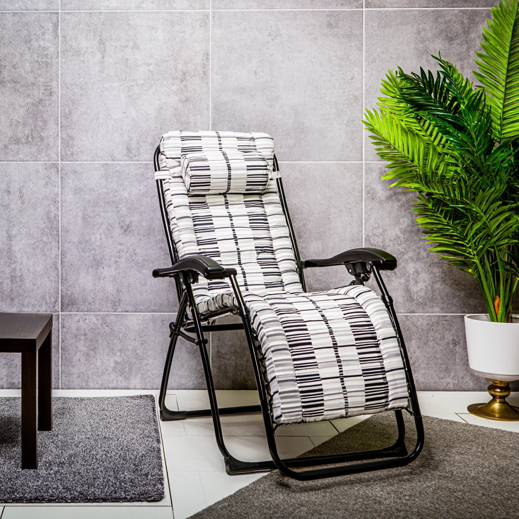 Relaxfauteuil, kleur grijs en zwart