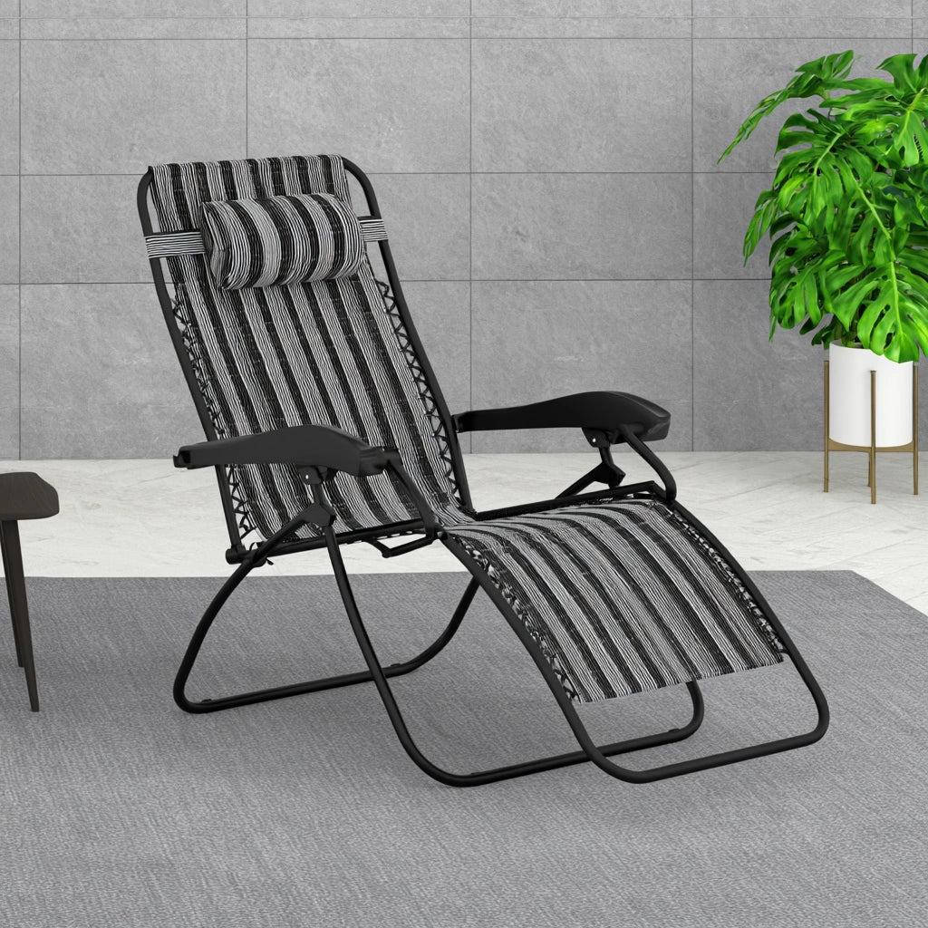 Relaxfauteuil, kleur grijs en zwart