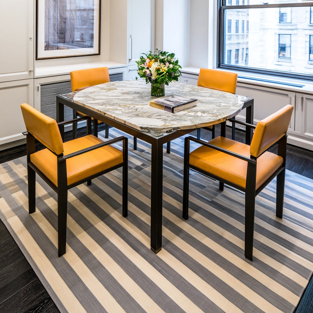 Accentfauteuil met leren bekleding, kleur oranje